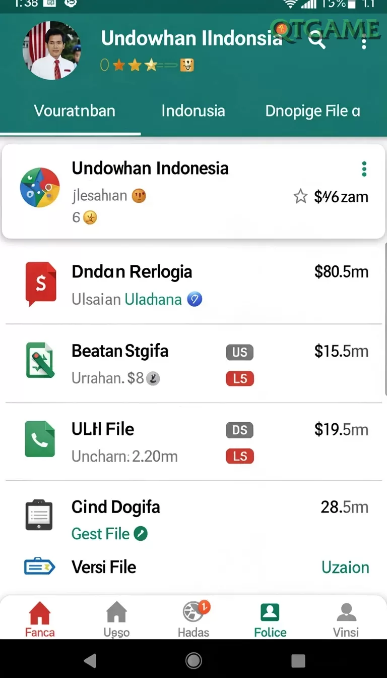 Cuplikan layar JEEPTOTO — menu navigasi