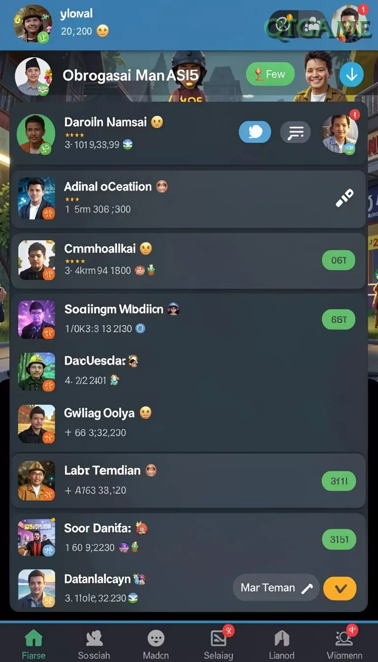 Cuplikan layar PARIS88 — menu navigasi